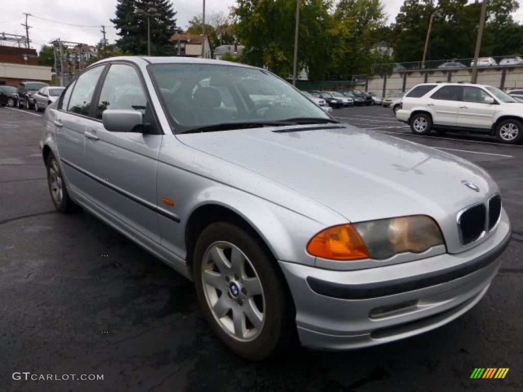 2001 3 Series 325i Sedan - Titanium Silver Metallic / Black photo #3