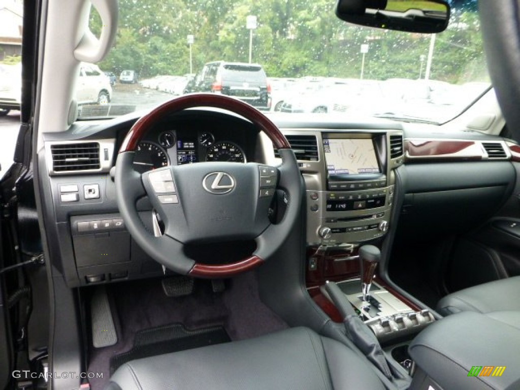2013 Lexus LX 570 Black/Mahogany Accents Dashboard Photo #71343545