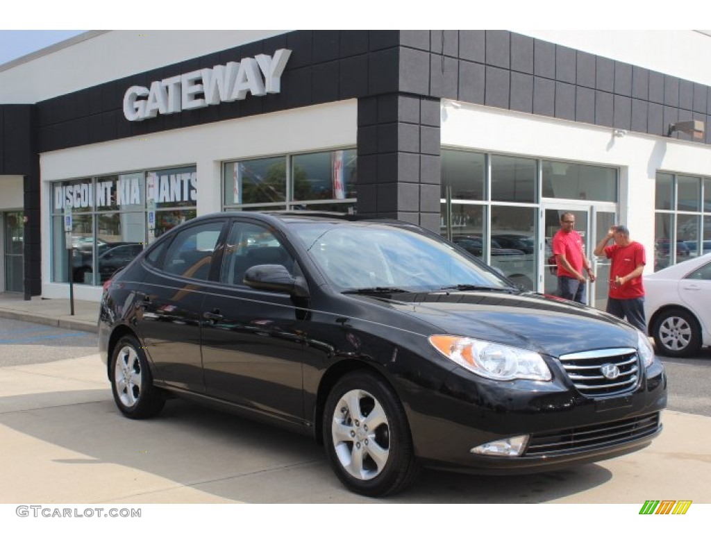 2010 Elantra SE - Ebony Black / Gray photo #3