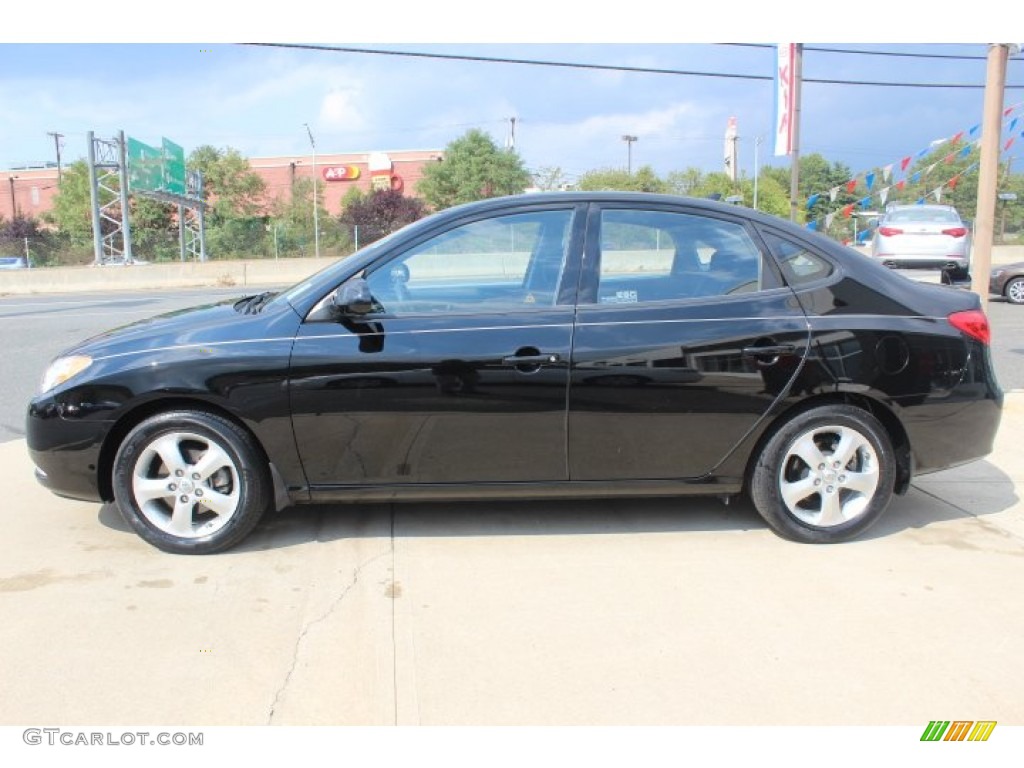 2010 Elantra SE - Ebony Black / Gray photo #8