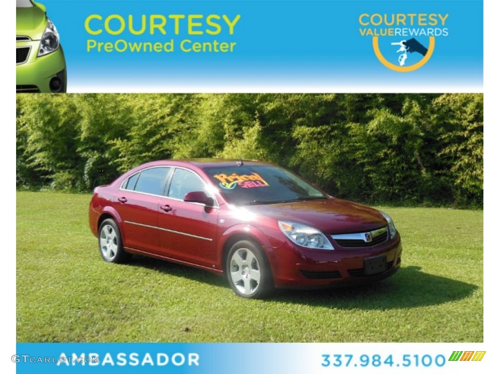 2008 Aura XE - Red Jewel / Gray photo #1