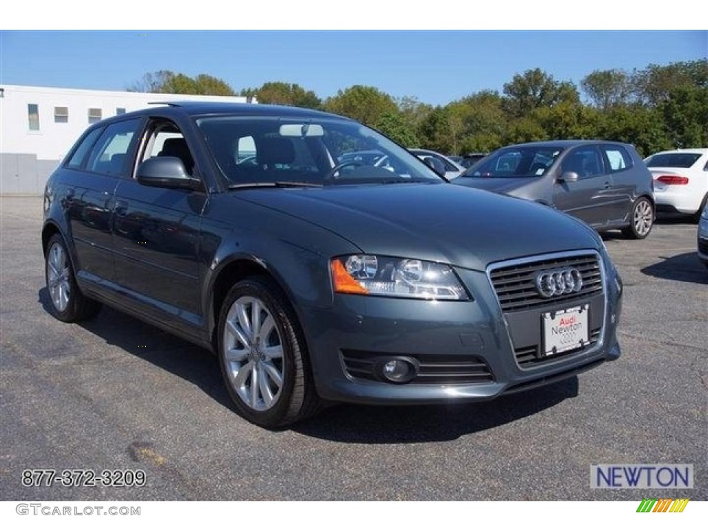 2009 A3 2.0T - Meteor Grey Pearl Effect / Black photo #12