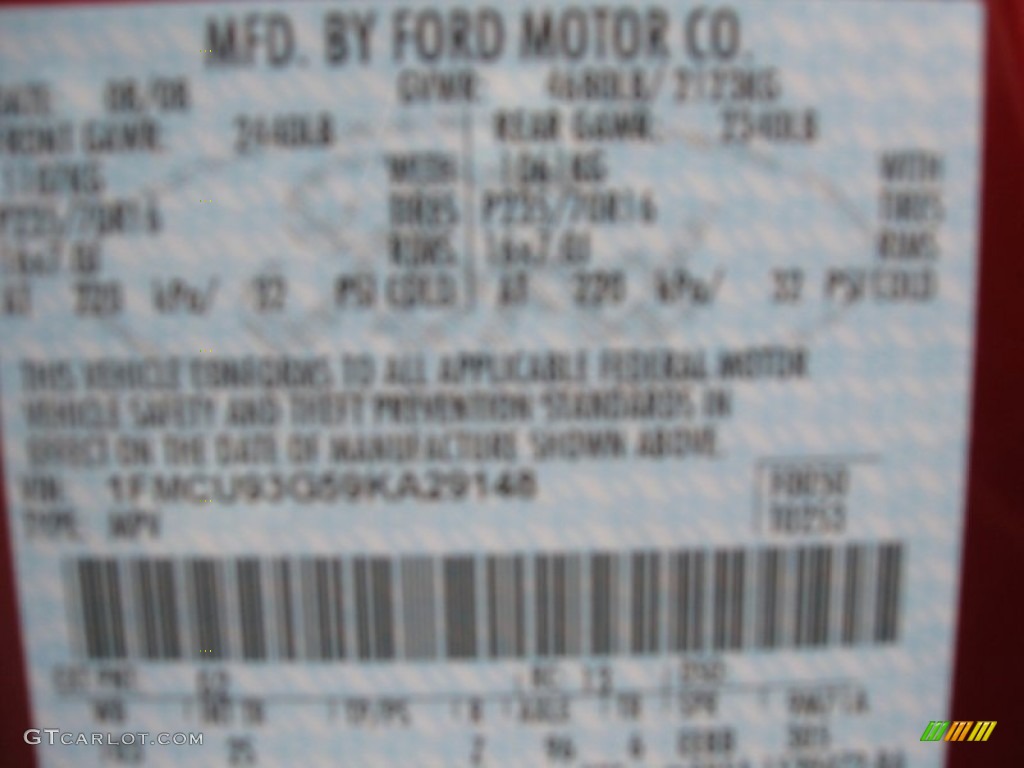 2009 Escape XLT V6 4WD - Torch Red / Stone photo #14