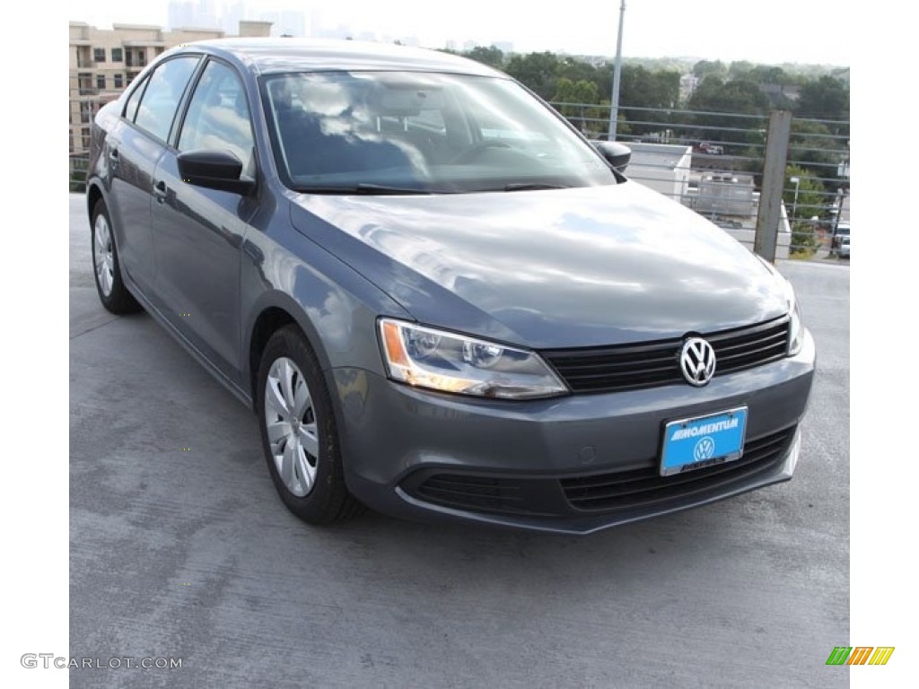 2013 Jetta S Sedan - Platinum Gray Metallic / Titan Black photo #1