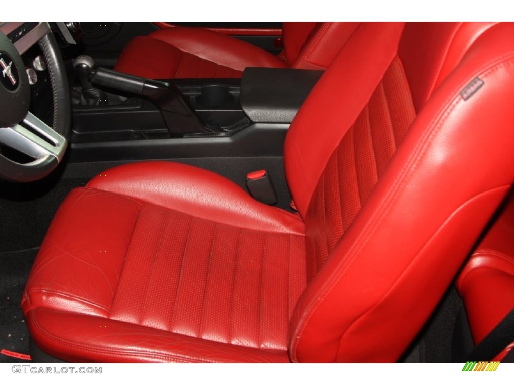 2005 Mustang GT Premium Coupe - Black / Red Leather photo #9