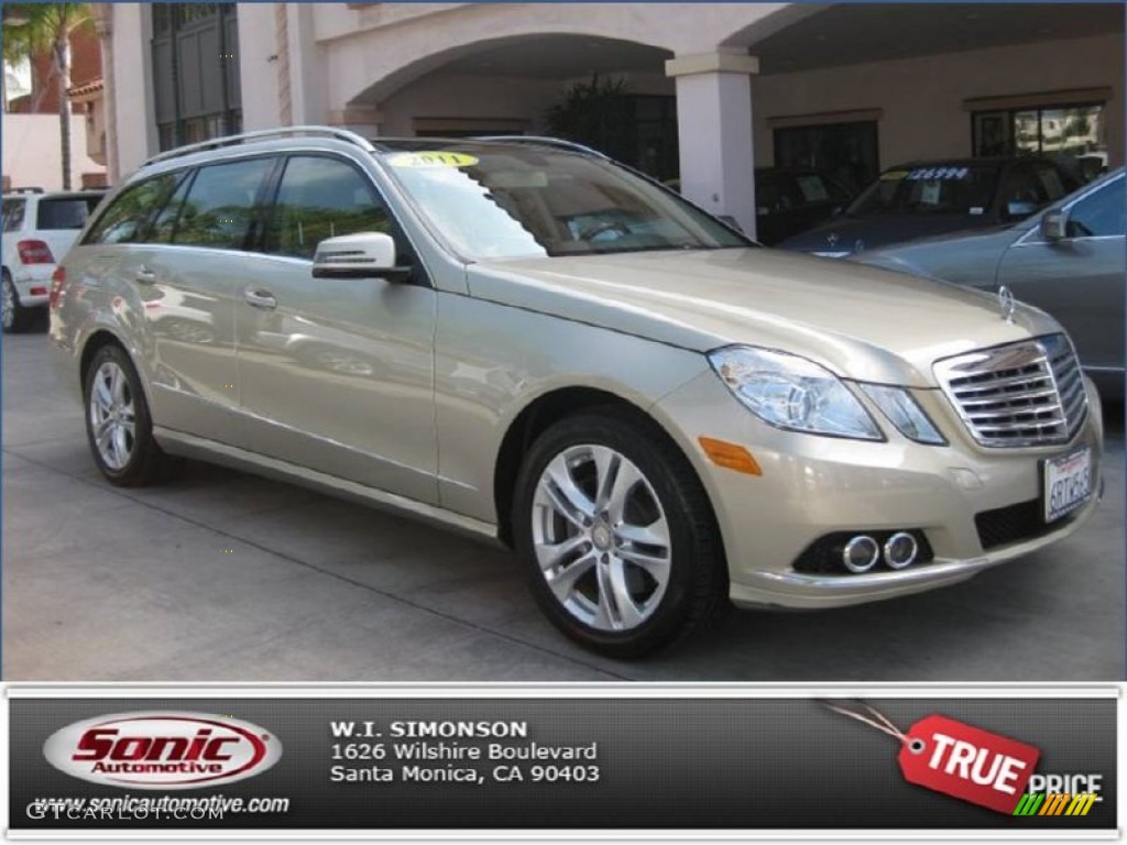 2011 E 350 4Matic Wagon - Pearl Beige Metallic / Almond/Mocha photo #1