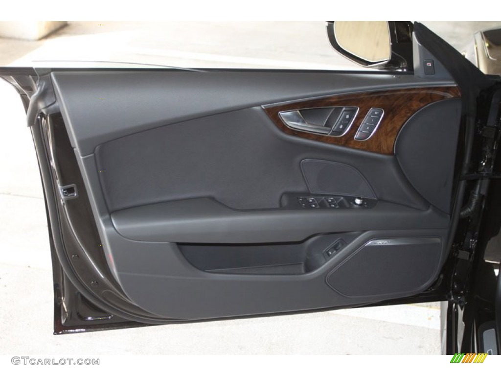 2013 Audi A7 3.0T quattro Prestige Black Door Panel Photo #71353373