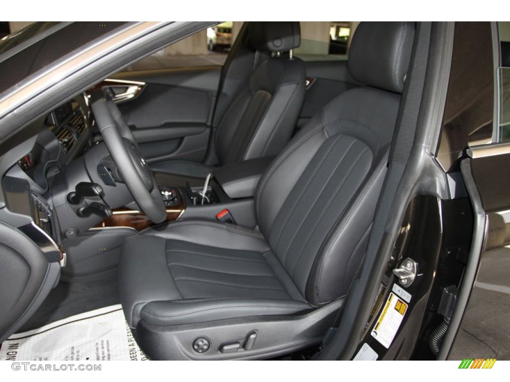 Black Interior 2013 Audi A7 3.0T quattro Prestige Photo #71353391