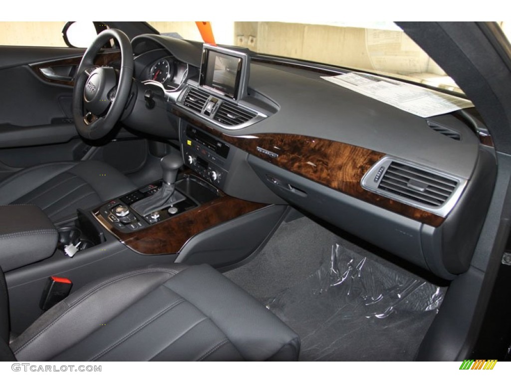 2013 Audi A7 3.0T quattro Prestige Black Dashboard Photo #71353514