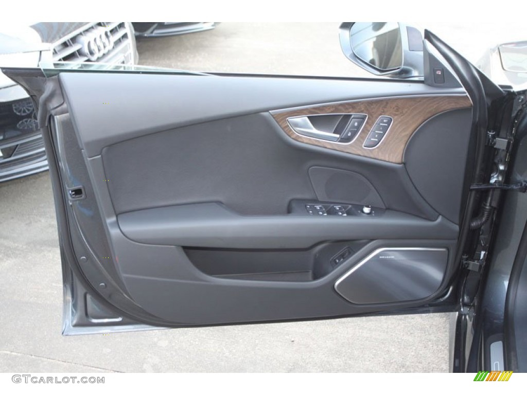 2013 Audi A7 3.0T quattro Prestige Black Door Panel Photo #71353622