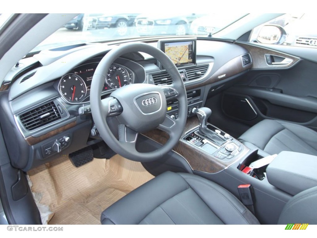 Black Interior 2013 Audi A7 3.0T quattro Prestige Photo #71353628