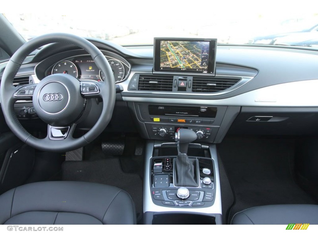 2013 Audi A7 3.0T quattro Premium Plus Black Dashboard Photo #71353940