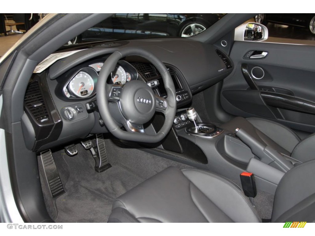 Black Interior 2012 Audi R8 Spyder 4.2 FSI quattro Photo #71355703