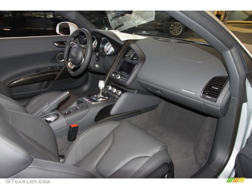 2012 Audi R8 Spyder 4.2 FSI quattro Black Dashboard Photo #71355764