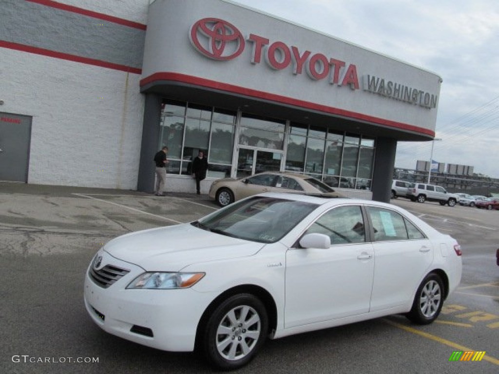 2008 Camry Hybrid - Super White / Bisque photo #1