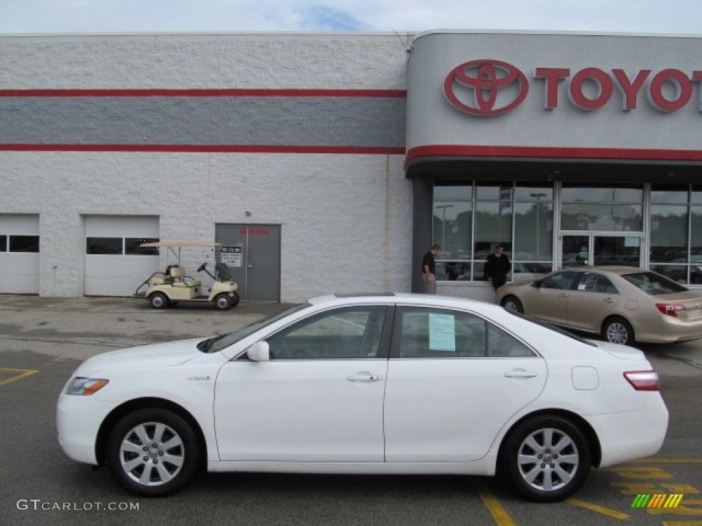 2008 Camry Hybrid - Super White / Bisque photo #2