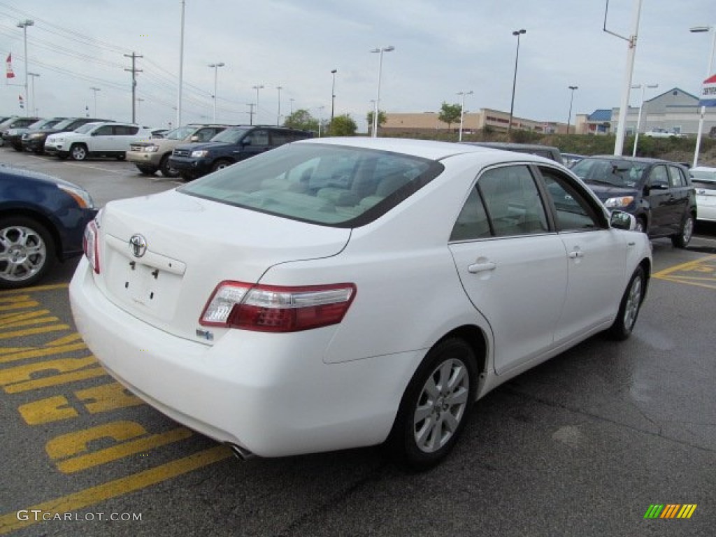 2008 Camry Hybrid - Super White / Bisque photo #7