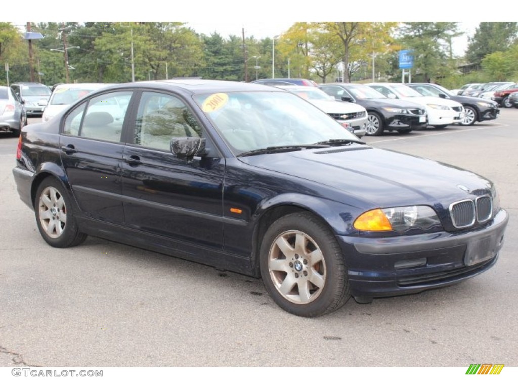 2001 3 Series 325i Sedan - Topaz Blue Metallic / Sand photo #3