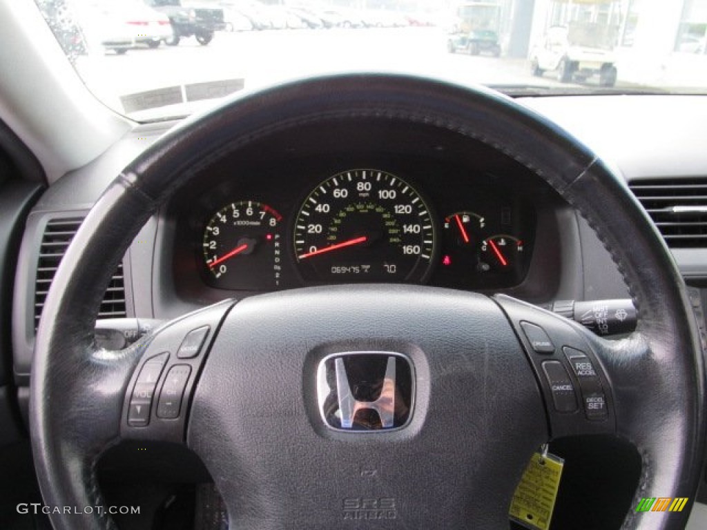 2003 Honda Accord EX V6 Sedan Black Steering Wheel Photo #71359426
