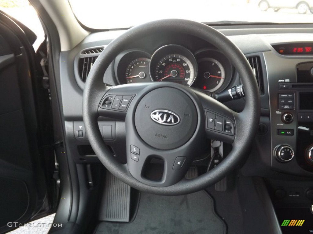 2013 Kia Forte EX Black Steering Wheel Photo #71363912