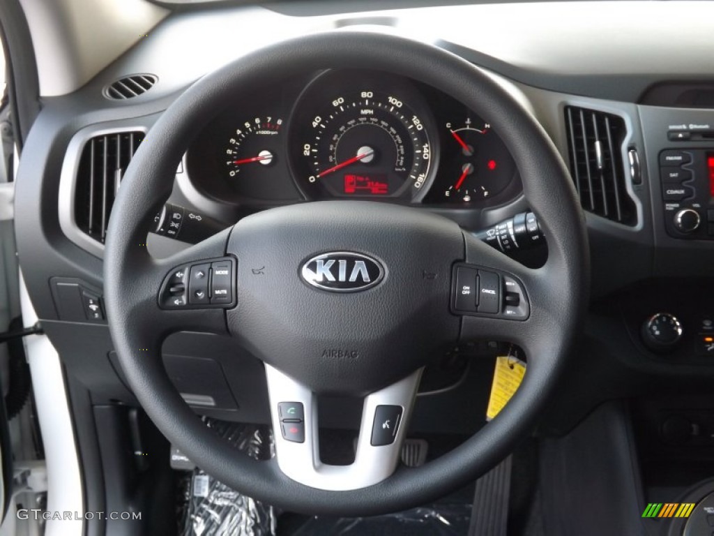 2013 Kia Sportage LX Black Steering Wheel Photo #71364086