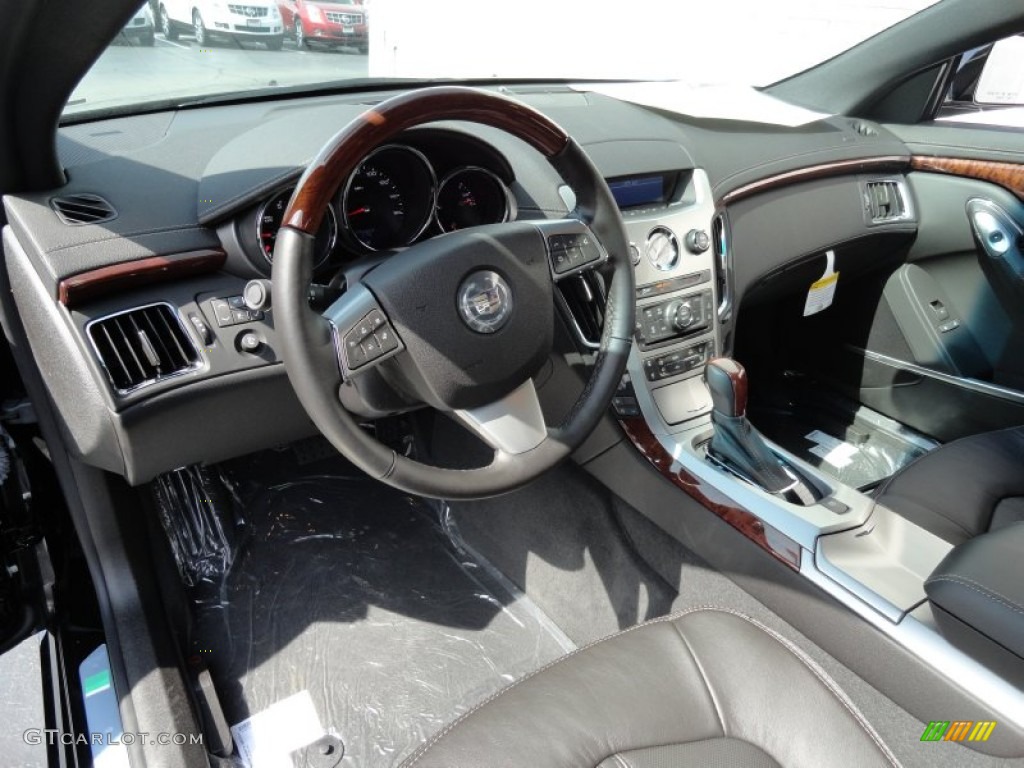 Ebony Interior 2013 Cadillac CTS 4 AWD Coupe Photo #71364500