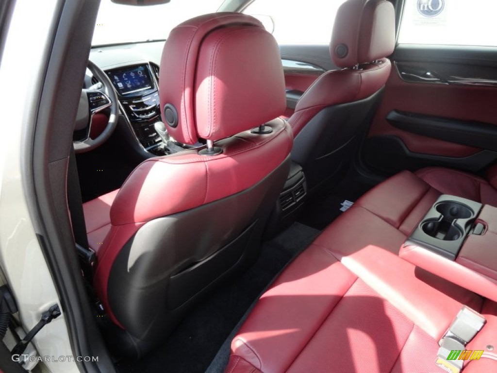 Morello Red/Jet Black Accents Interior 2013 Cadillac ATS 2.5L Luxury Photo #71364899