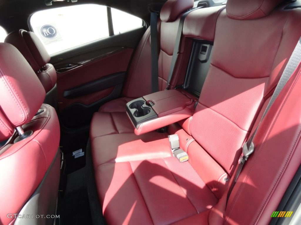 Morello Red/Jet Black Accents Interior 2013 Cadillac ATS 2.5L Luxury Photo #71364908