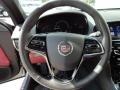 Morello Red/Jet Black Accents 2013 Cadillac ATS 2.5L Luxury Steering Wheel