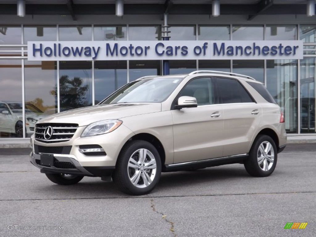 2013 ML 350 4Matic - Pearl Beige Metallic / Almond Beige photo #1