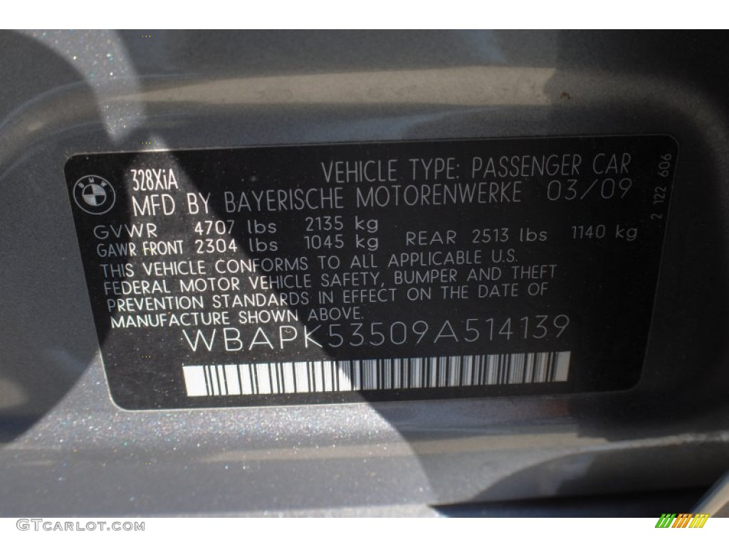 2009 3 Series 328xi Sedan - Space Grey Metallic / Black photo #17