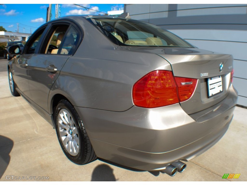 2009 3 Series 328xi Sedan - Platinum Bronze Metallic / Beige photo #4