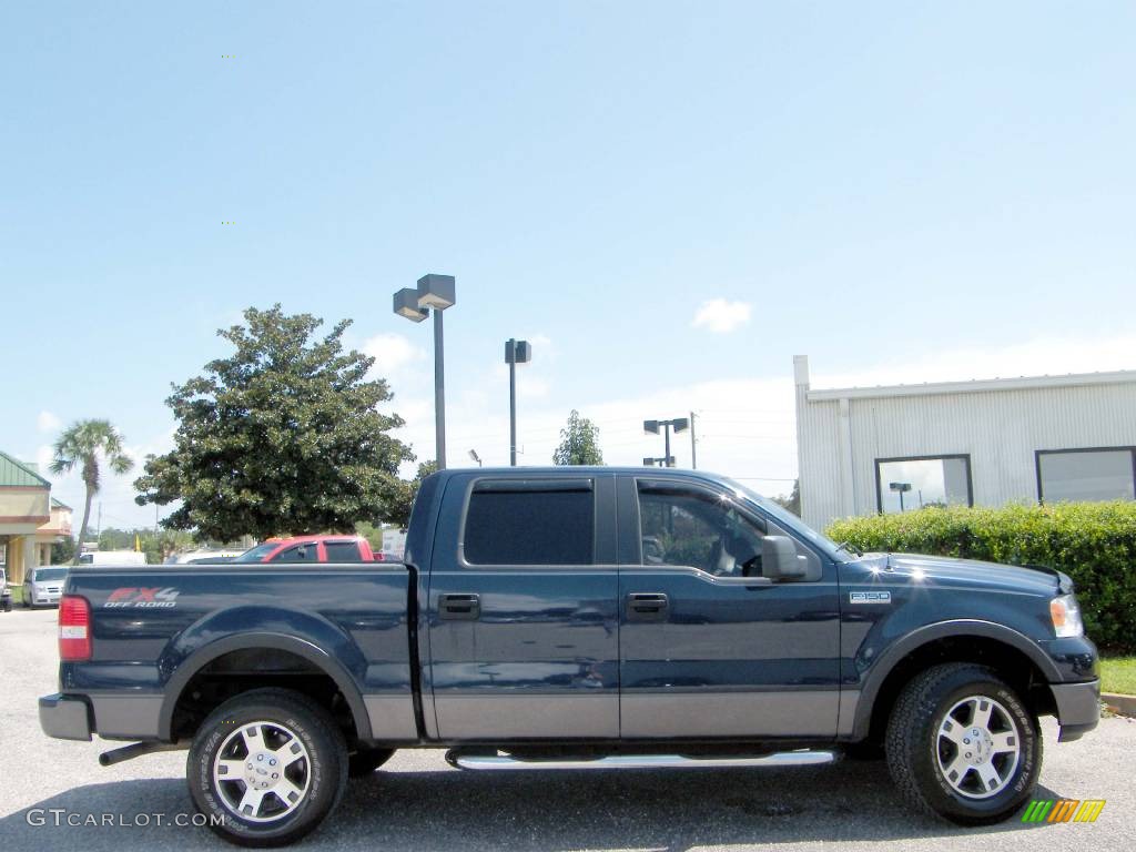 2005 F150 FX4 SuperCrew 4x4 - True Blue Metallic / Medium Flint/Dark Flint Grey photo #15