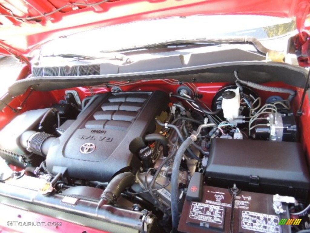 2011 Tundra SR5 Double Cab 4x4 - Radiant Red / Graphite Gray photo #15