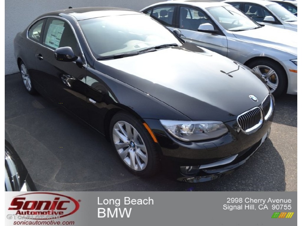 2013 3 Series 328i Coupe - Jet Black / Black photo #1