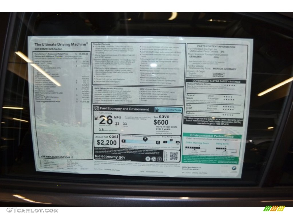 2013 3 Series 328i Sedan - Mineral White Metallic / Black photo #5