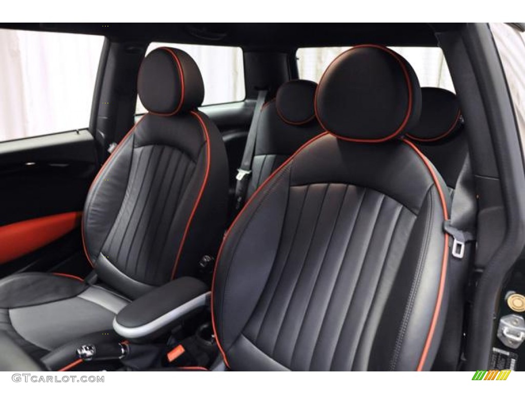 Lounge Carbon Black Leather Interior 2010 Mini Cooper John Cooper Works Hardtop Photo #71372911