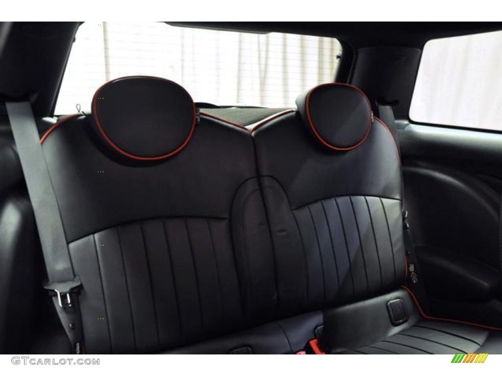 Lounge Carbon Black Leather Interior 2010 Mini Cooper John Cooper Works Hardtop Photo #71372974
