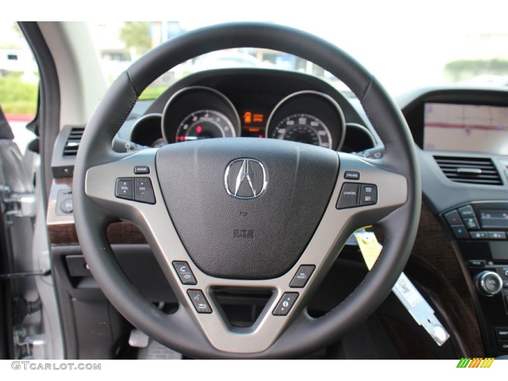 2013 Acura MDX SH-AWD Technology Ebony Steering Wheel Photo #71374993