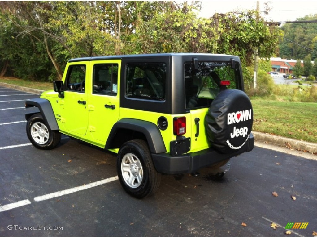 2012 Wrangler Unlimited Sport 4x4 - Gecko Green / Black photo #5