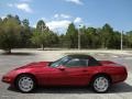 1991 Dark Red Metallic Chevrolet Corvette Convertible  photo #2