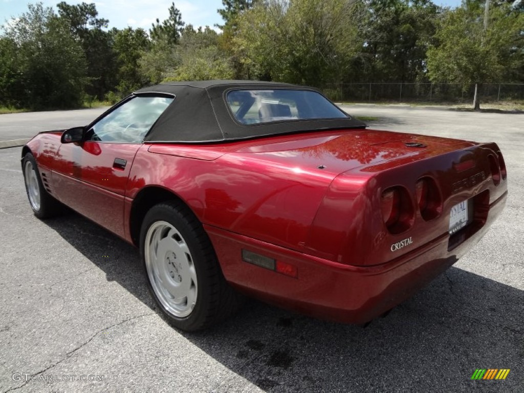 1991 Corvette Convertible - Dark Red Metallic / Black photo #3