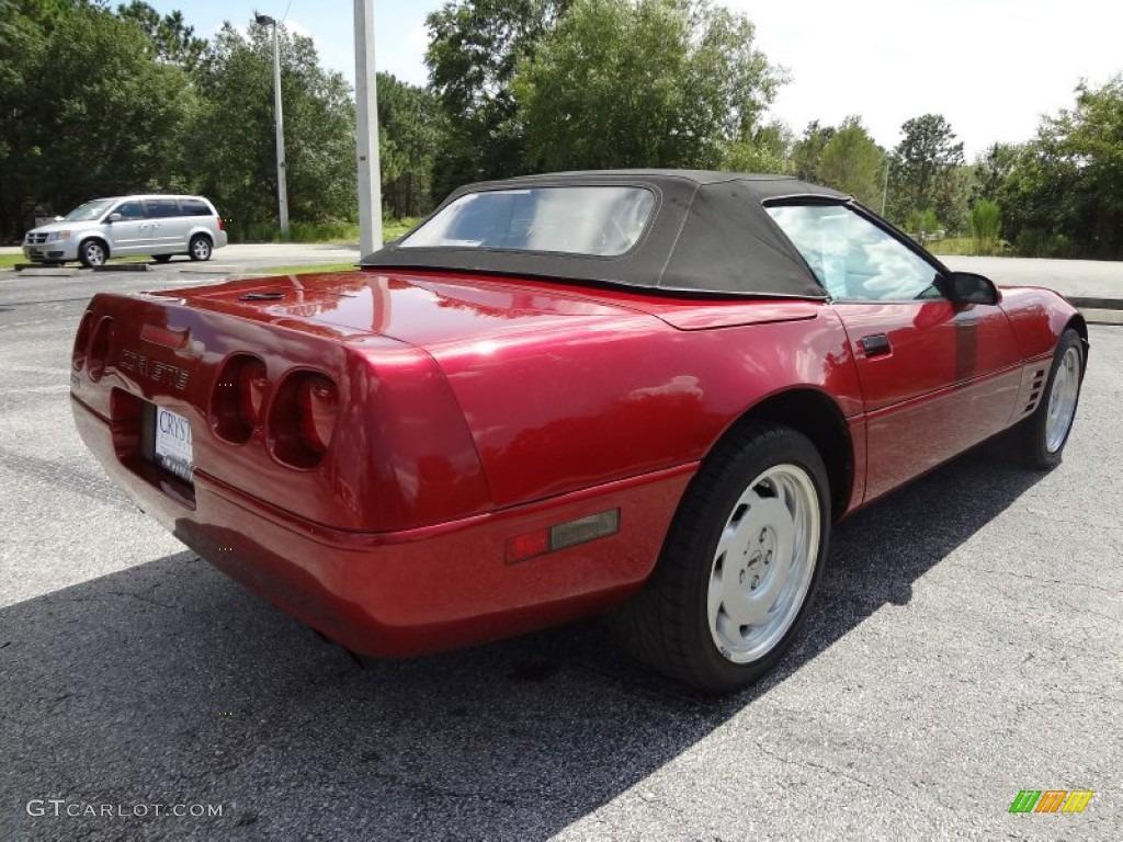 1991 Corvette Convertible - Dark Red Metallic / Black photo #7