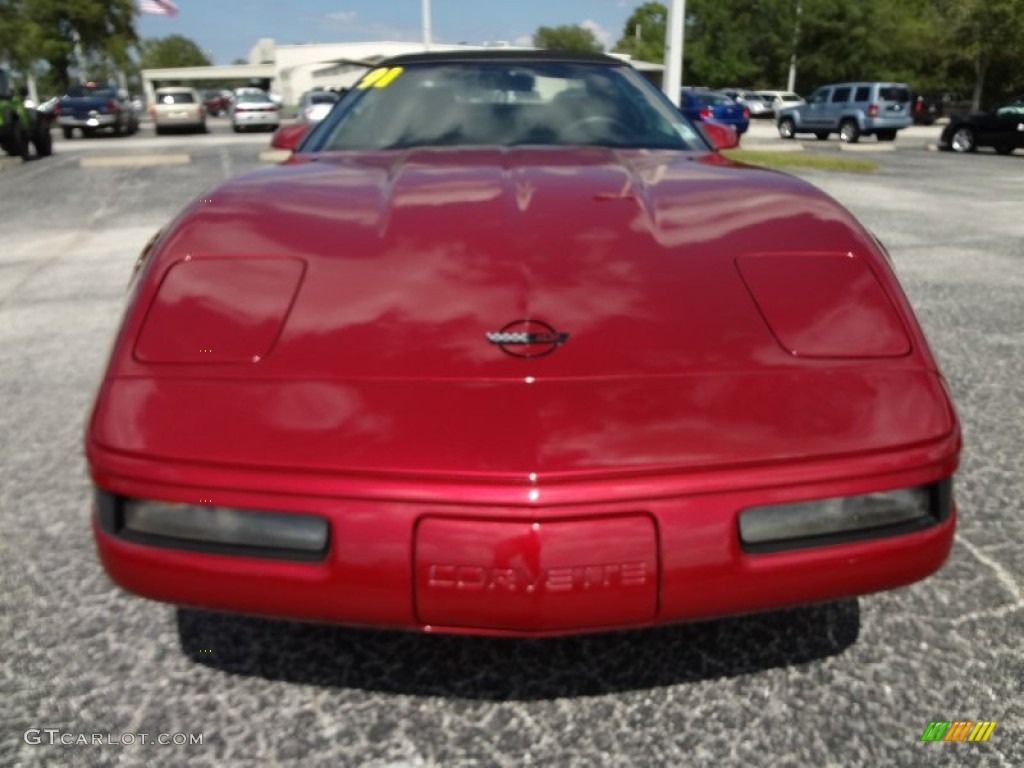 1991 Corvette Convertible - Dark Red Metallic / Black photo #12