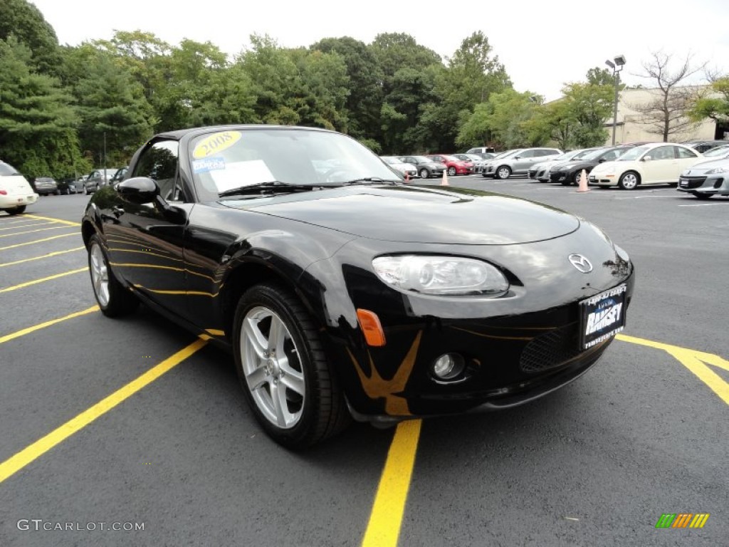 Brilliant Black 2008 Mazda MX-5 Miata Sport Roadster Exterior Photo #71377939