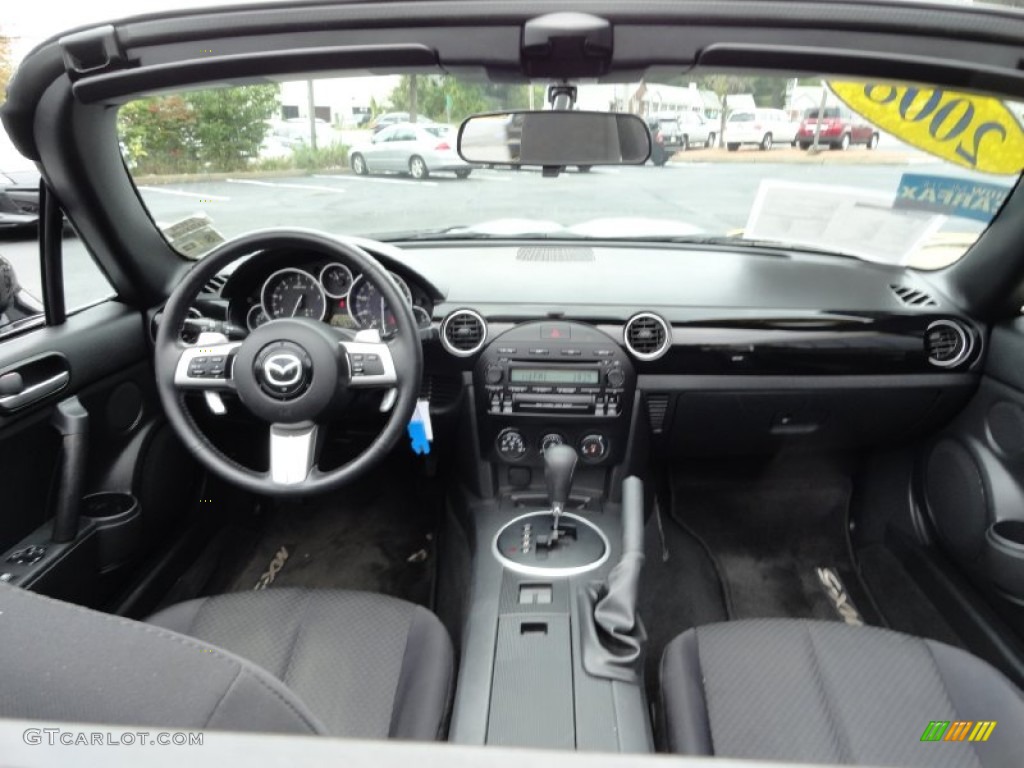 2008 Mazda MX-5 Miata Sport Roadster Black Dashboard Photo #71378032