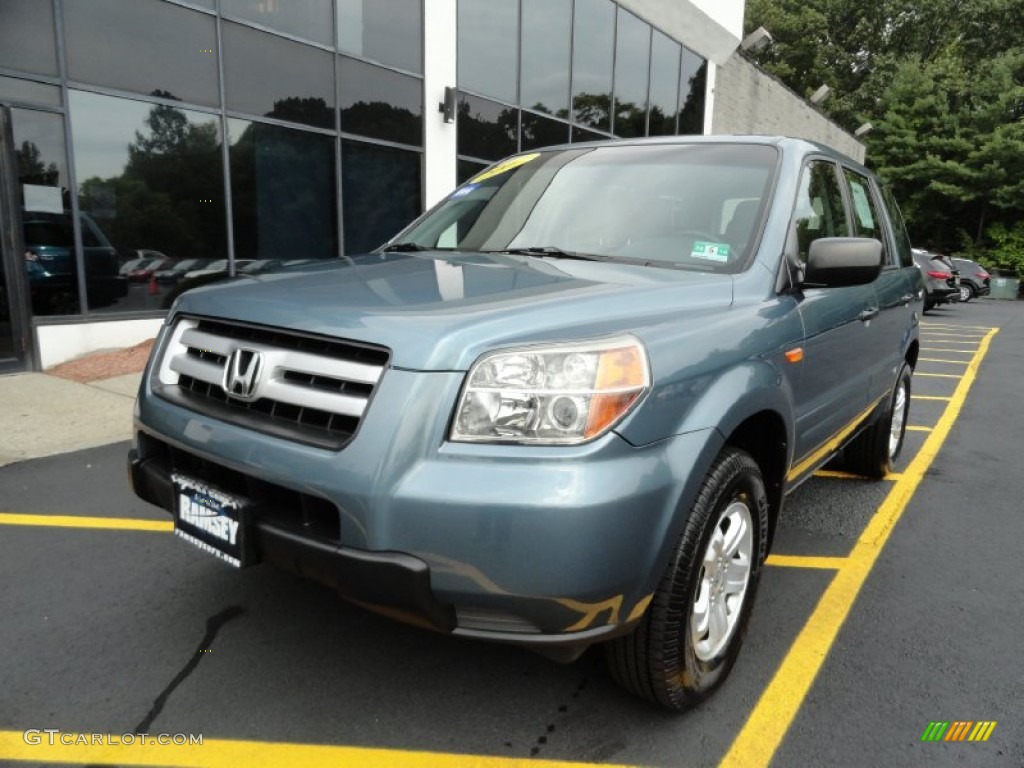 2007 Pilot LX 4WD - Steel Blue Metallic / Gray photo #1