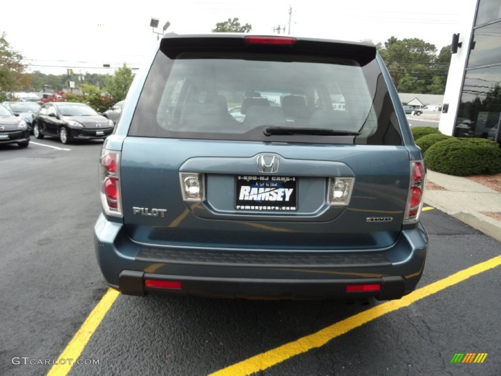 2007 Pilot LX 4WD - Steel Blue Metallic / Gray photo #6