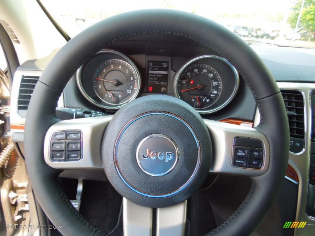 2013 Jeep Grand Cherokee Limited 4x4 Black Steering Wheel Photo #71379043