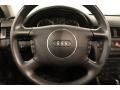 2003 Audi A6 Ebony Interior Steering Wheel Photo